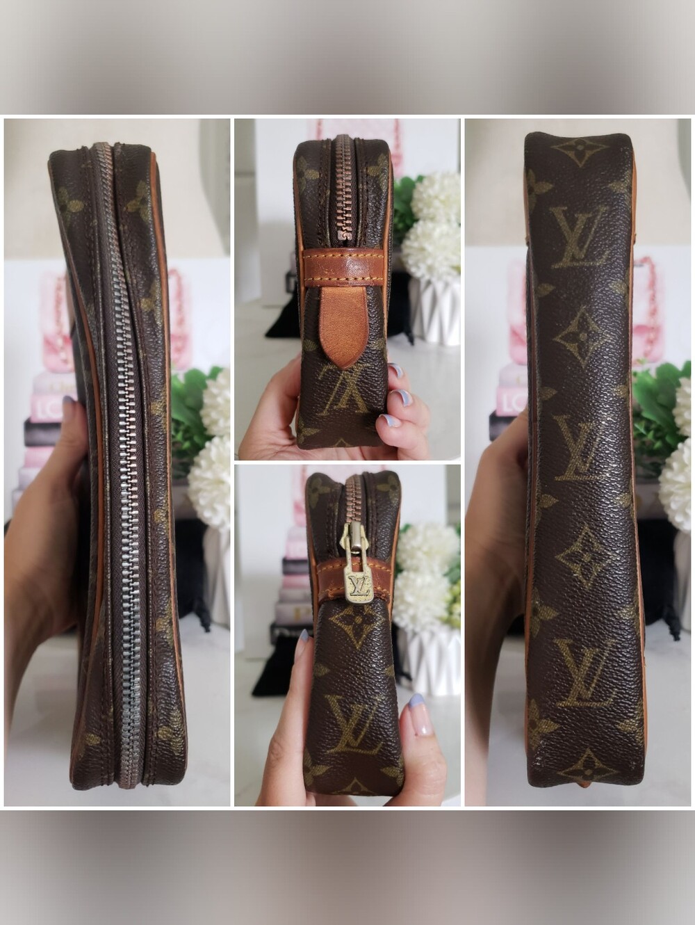 Authentic Pre-owned Vintage Louis Vuitton Monogram Marly Dragonne Clutch - Picture 7 of 13